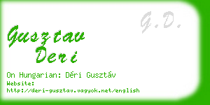 gusztav deri business card