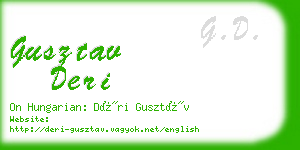 gusztav deri business card